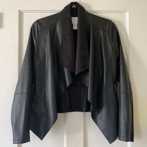 Bar III | Faux-Leather Flyaway Jacket